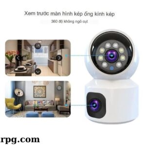 Camera Yoosee Wifi Trong Nhà 2 Mắt Có Màu Siêu Nét, Xoay 360 Độ