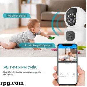 Camera Yoosee Wifi Trong Nhà 2 Mắt Có Màu Siêu Nét, Xoay 360 Độ