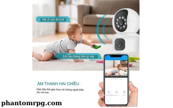 Camera Yoosee Wifi Trong Nhà 2 Mắt Có Màu Siêu Nét, Xoay 360 Độ